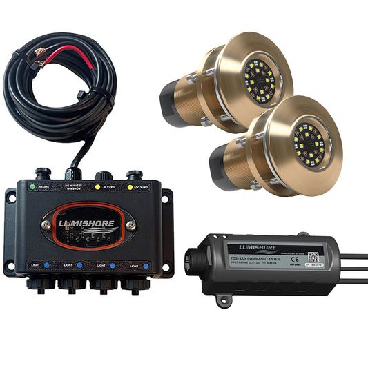 Suncoast Marine and Auto offers Lumishore EOS TIX404 2 Lights, Hub, LUC Command Center [010-04530-00]