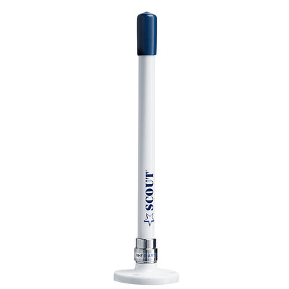 Suncoast Marine and Auto offers Scout 9" Stubby White VHF Antenna w/Quick Mount Includes 5M RG-58, Mount Integrated Connector KS-10 [PF AN NVHF00025]