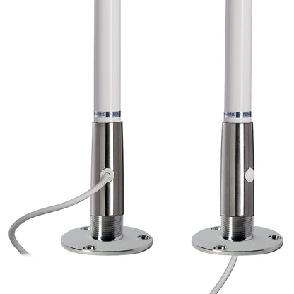 Suncoast Marine and Auto offers Scout 4' White VHF Antenna 3dB Stainless Steel Ferule w/5M RG-58 Includes PL-259 [PF AN NVHF00044T]