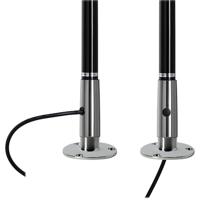 Suncoast Marine and Auto offers Scout 4' Black VHF Antenna 3dB Stainless Steel Ferule w/5M RG-58 Includes PL-259 [PF AN NVHF00045T]