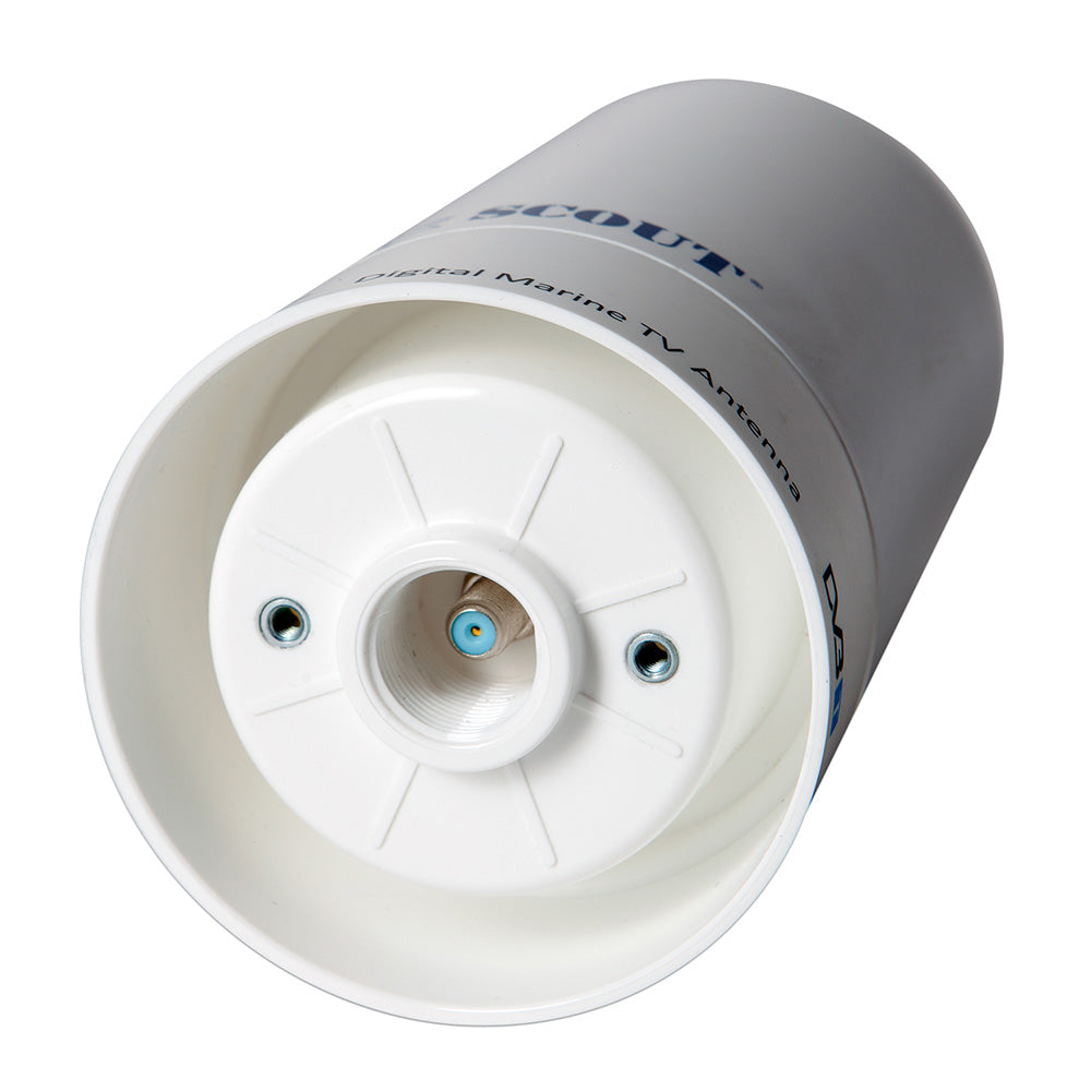 Suncoast Marine and Auto offers Scout Wave 4" White TV Antenna Omnidirectional 25dB Gain w/10M, 75 ohms, Cable [PF AN NTV002]