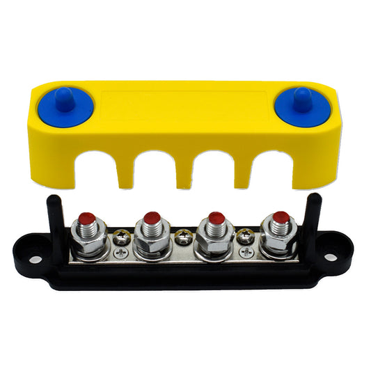 Suncoast Marine and Auto offers Bluewater Common Stud 4 Gang Positive Terminal Busbar w/Cover [313738-B-023]