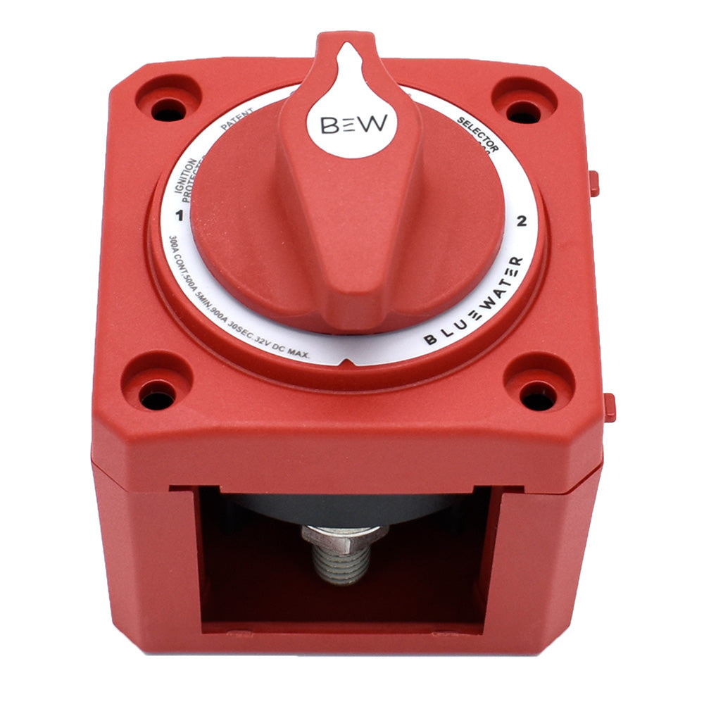 Bluewater OFF/1/2 Battery Switch - Surface Mount - Red (9800-008-11)