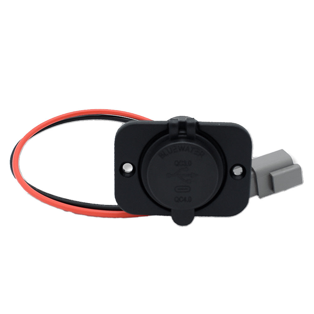 Suncoast Marine and Auto offers Bluewater USB/USB-C w/Deutsch Connector Plate (6000-3005)
