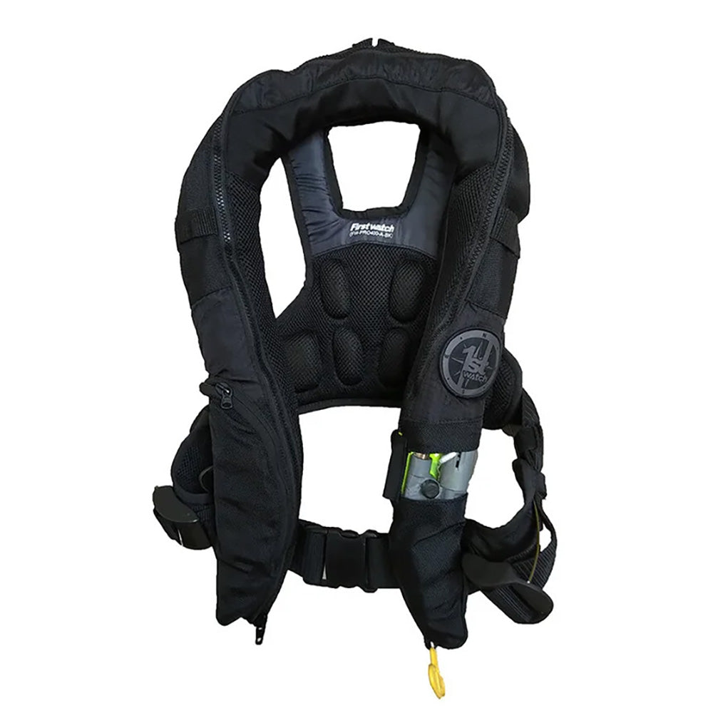 Suncoast Marine and Auto offers First Watch Auto/Manual Convertible 38G Inflatable PFD - Black [FW-40PROA/M-BK]