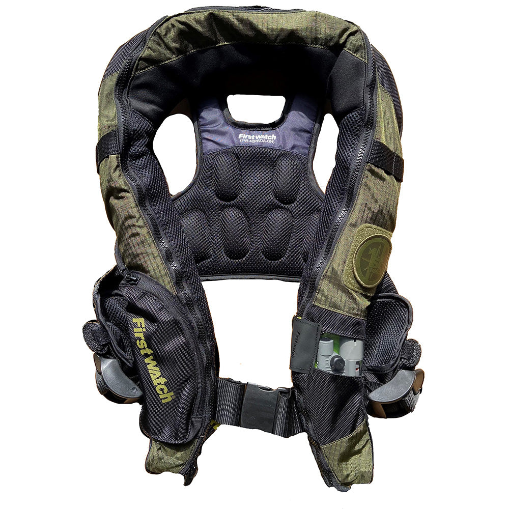 Suncoast Marine and Auto offers First Watch Auto/Manual Convertible 38G Inflatable PFD - Green [FW-40PROA/M-GN]