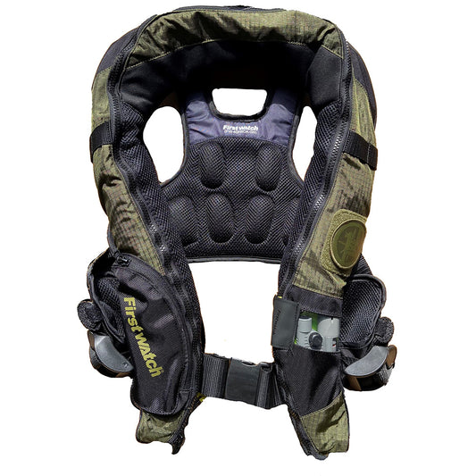 Suncoast Marine and Auto offers First Watch Auto/Manual Convertible 38G Inflatable PFD - Green [FW-40PROA/M-GN]