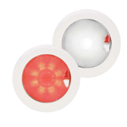 Hella Marine EuroLED150 Red/White Touch Switch - White Bezel (980630001)