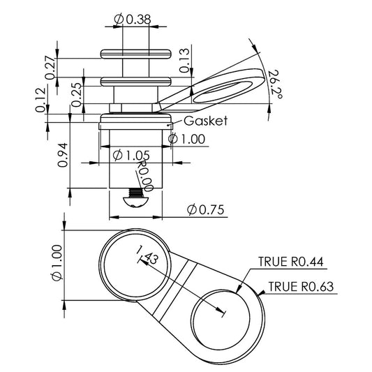 TACO Aluminum Quick-Release Fender Lock f/Pontoon Boats (F18-0186VEL-1)