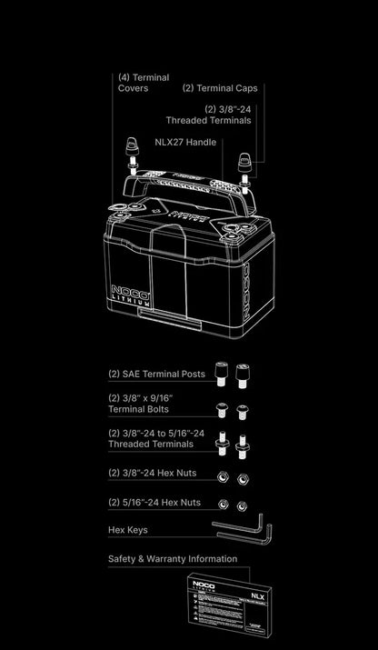 Suncoast Marine and Auto offers NOCO 12V 100Ah 12V Lithium-Ion LiFePO4 Dual-Purpose Battery NLX27
