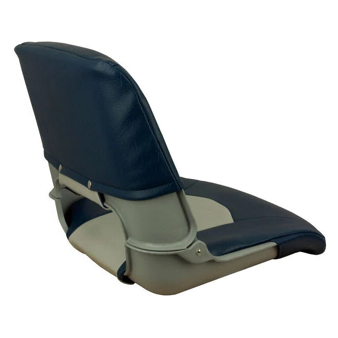 SPRINGFIELD Skipper Folding Seat, Blue And Gray Upholstery With Gray Shell Model # 17072901 Mfg # 1061019
