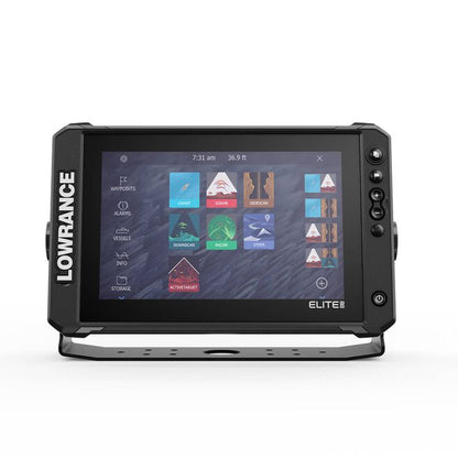 Elite FS 10 - No Transducer (000-16429-001) Experience the Lowrance Elite FS 10, offering ActiveTarget 2 Live Sonar, Active Imaging™, and C-MAP Discover Onboard charts for optimal fishfinding and navigation.