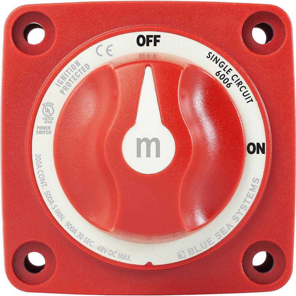 Blue Sea 6006 m-Series (Mini) Battery Switch Single Circuit ON/OFF Red [6006] - Suncoast Marine & Auto Supply 