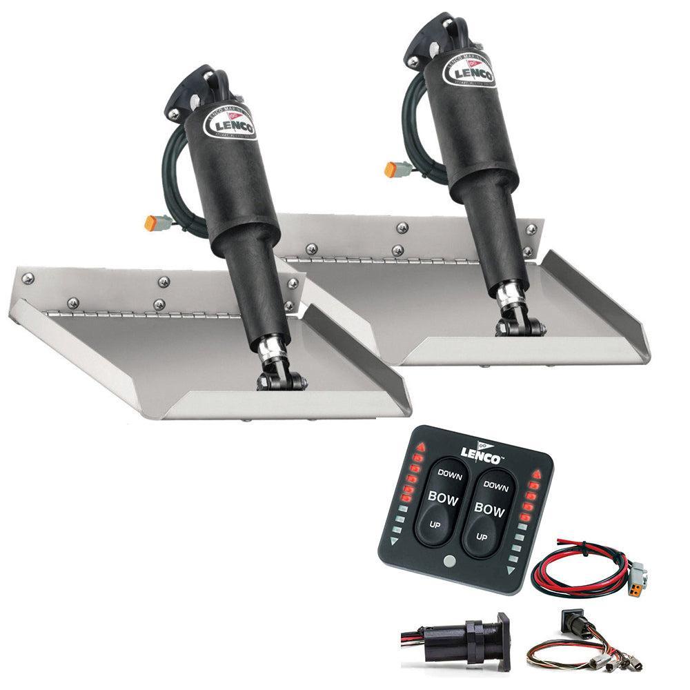 Suncoast Marine Supply offers Lenco 12" x 12" Edgemount Trim Tab Kit w/LED Indicator Switch Kit 12V (15110-103)