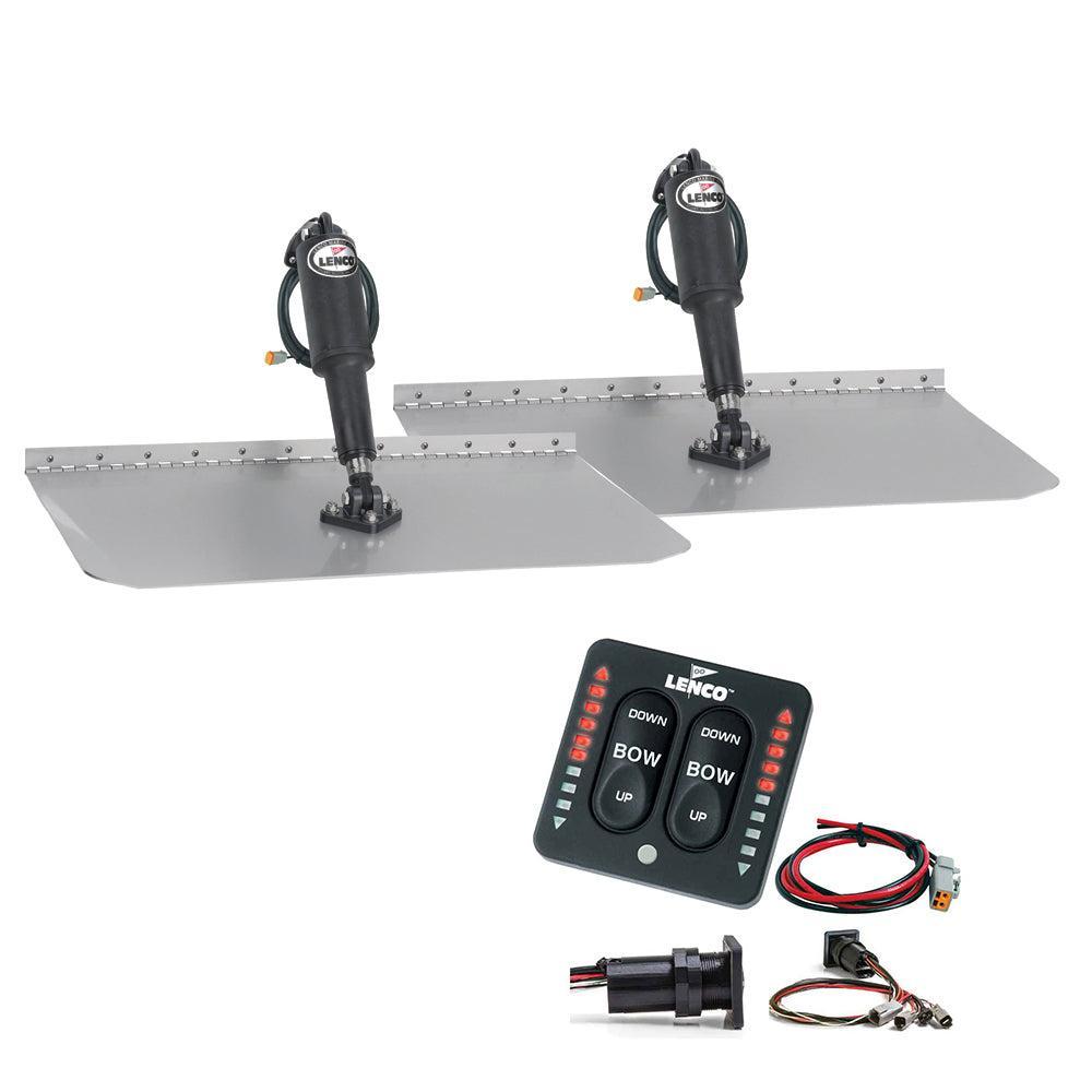 Suncoast Marine Supply offers Lenco 12" x 12" Standard Trim Tab Kit w/LED Integrated Switch Kit 12V (15109-103)