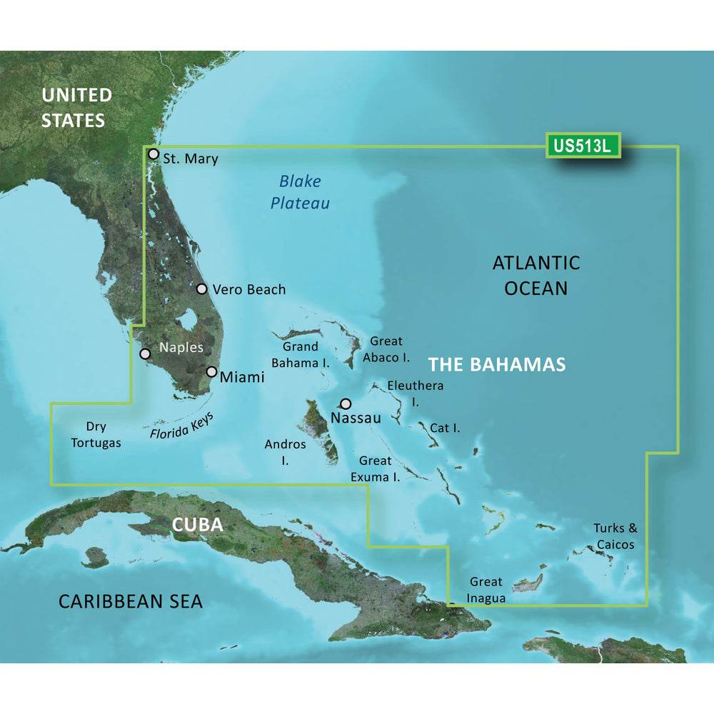Suncoast Marine and Auto offers Garmin BlueChart g3 Vision HD - VUS513L - Jacksonville - Bahamas - microSD/SD [010-C0742-00]