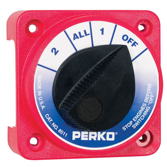 Perko Compact Medium Duty Battery Selector Switch w/o Key Lock [8511DP] - Suncoast Marine & Auto Supply 