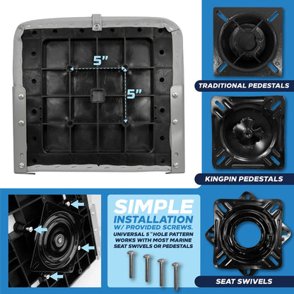 Wise Super Value Low Back Fishing Seat (Grey) (3313717)