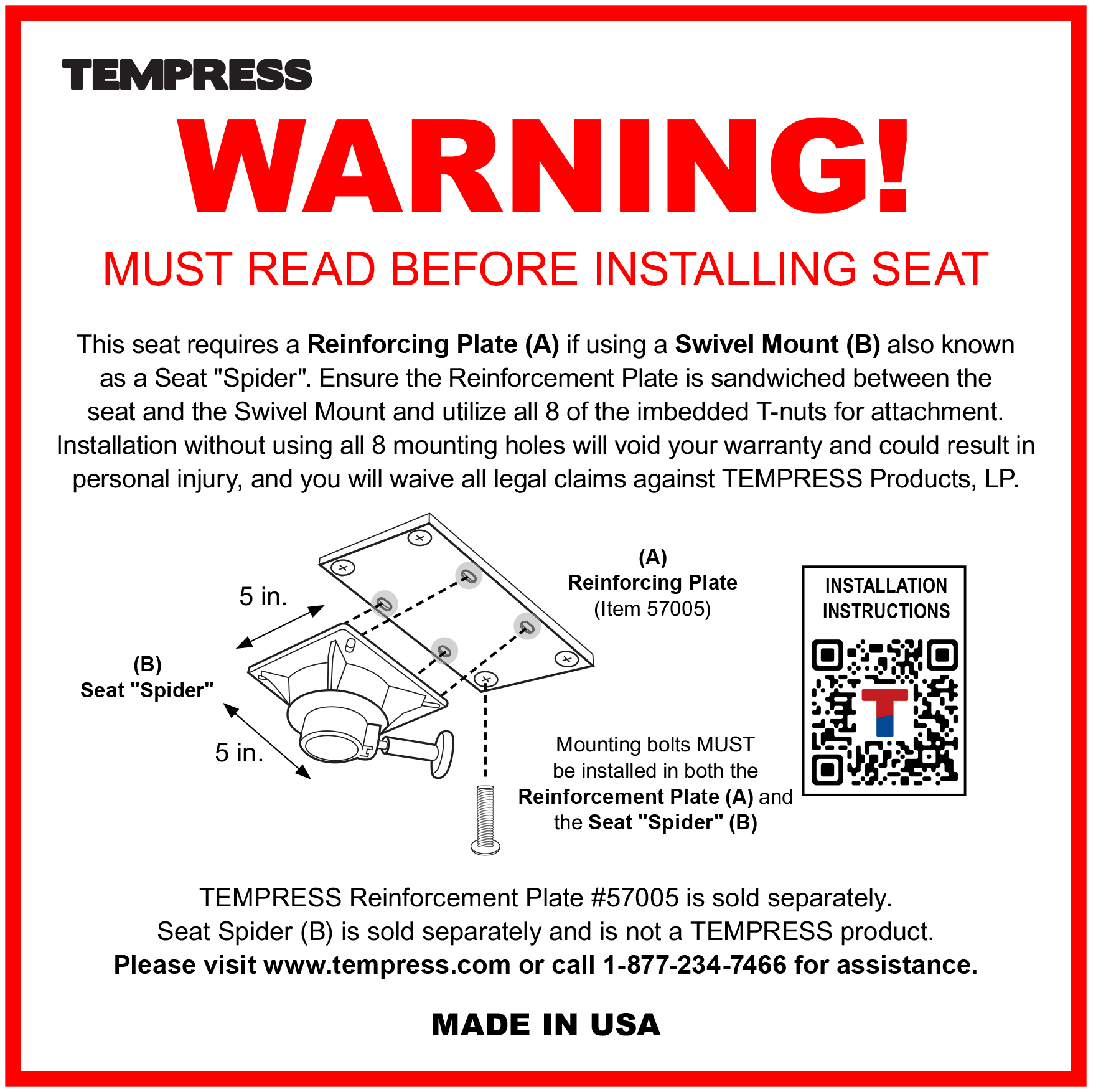 Tempress ProBax Captain Series Boat Seat with Arms (68352)