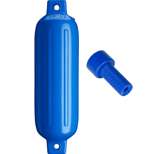 Suncoast Marine and Auto offers Polyform G-3 Twin Eye Fender 5.5" x 19" - Blue w/Adapter [G-3 BLUE W/AIR ADAPTER]
