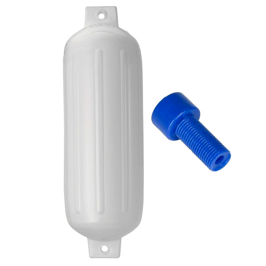 Suncoast Marine and Auto offers Polyform G-5 Twin Eye Fender 8.8" x 26.8" - White w/Adapter [G-5 WHITE W/AIR ADAPTER]