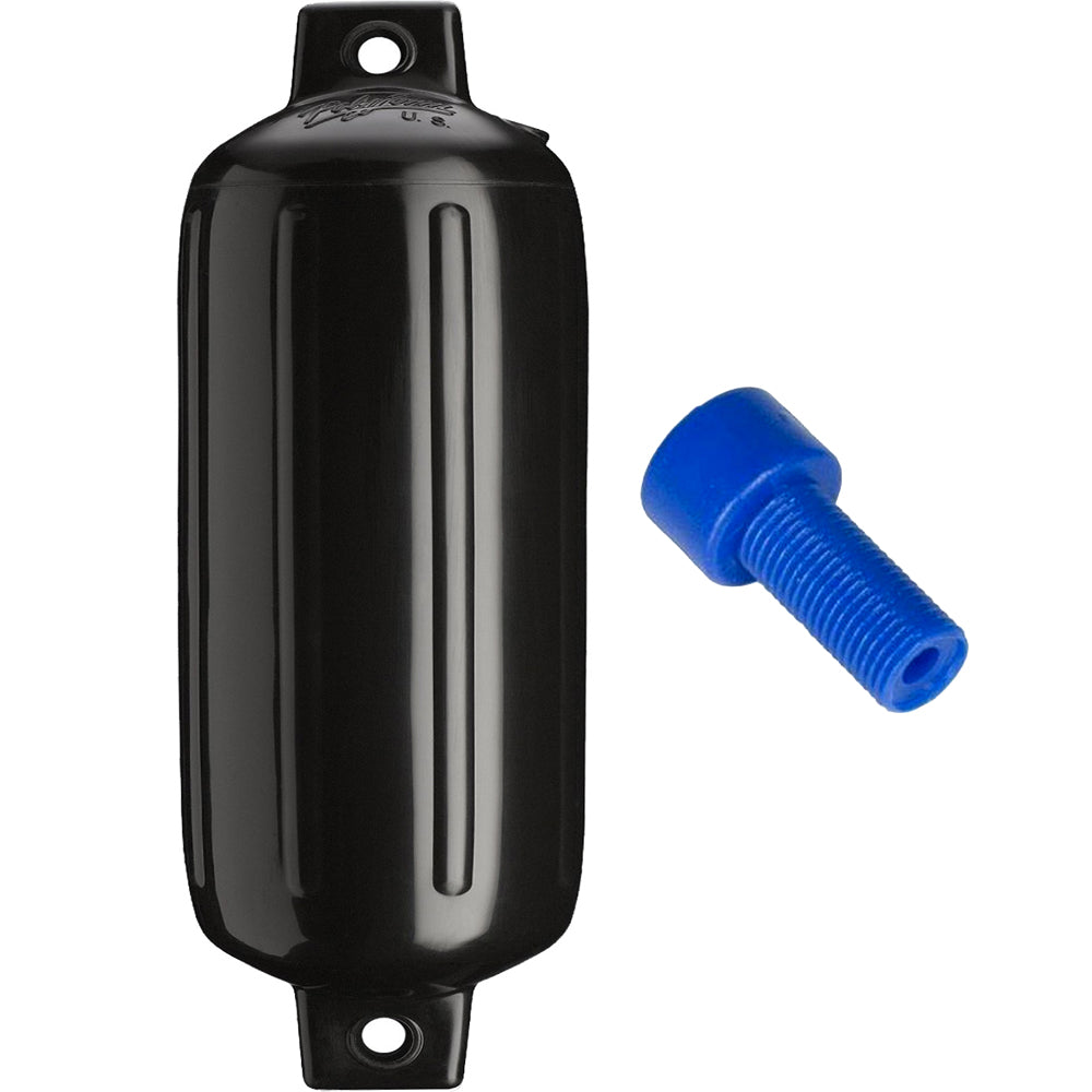 Suncoast Marine and Auto offers Polyform G-6 Twin Eye Fender 11" x 30" - Black w/Adapter [G-6 BLACK W/AIR ADAPTER]