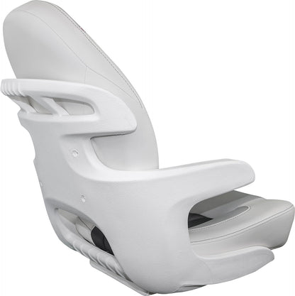 TEMPRESS ProBax® Captain Boat Seat with Arms, White and Gray (68355)