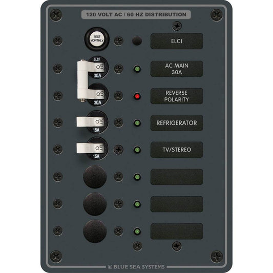 Blue Sea 8101 ELCI GFCI Panel AC 5 Position [8101] - Suncoast Marine & Auto Supply 