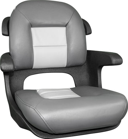 Suncoast Marine and Auto offers TEMPRESS Elite Helm Seat, Low Back, Charcoal/Gray (57027) Model #409806