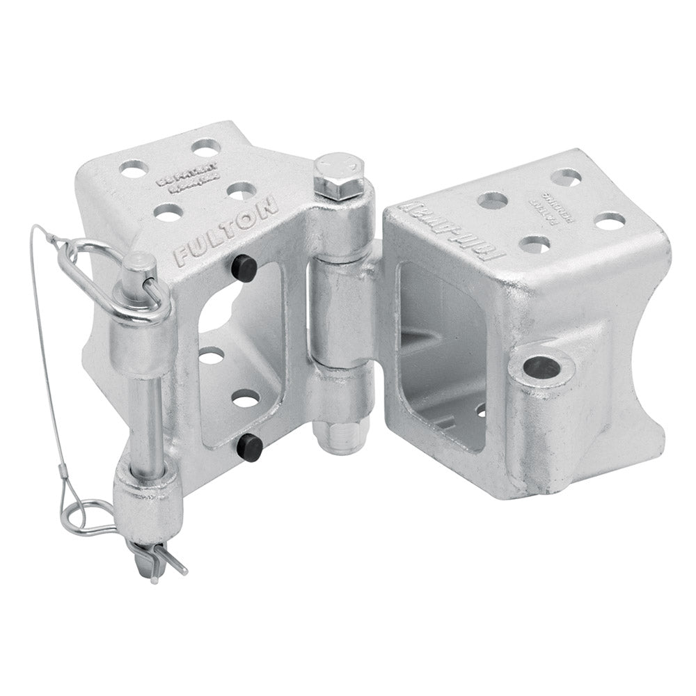 Suncoast Marine and Auto offers Fulton Fold-Away Bolt-On Hinge Kit 3" x 5" Trailer Beam, Rating 9,000 lbs., 48" Pivot, Z-Max 600 Zinc Finish [HDPB350101]