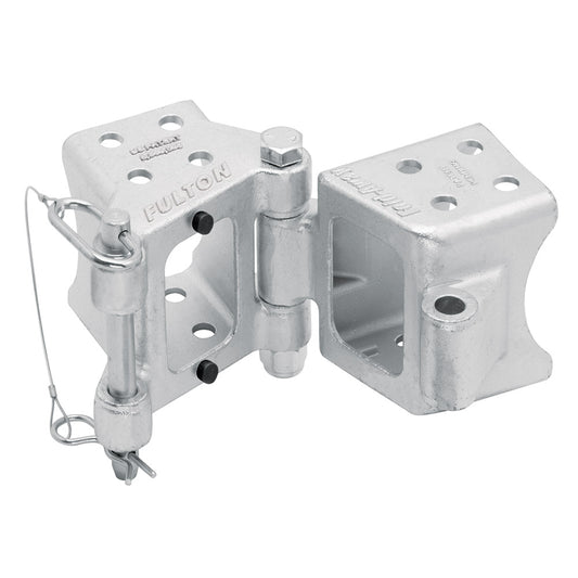 Suncoast Marine and Auto offers Fulton Fold-Away Bolt-On Hinge Kit 3" x 5" Trailer Beam, Rating 9,000 lbs., 48" Pivot, Z-Max 600 Zinc Finish [HDPB350101]