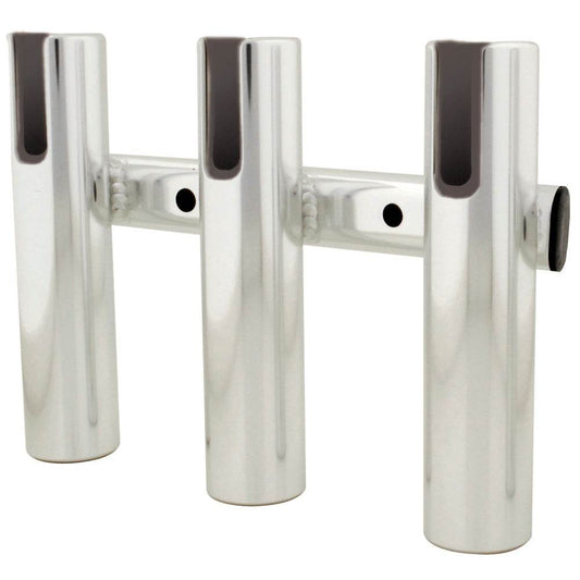 Suncoast Marine and Auto offers TACO 3-Rod Holder Rack - Brushed Aluminum [F31-3003BSA-1]