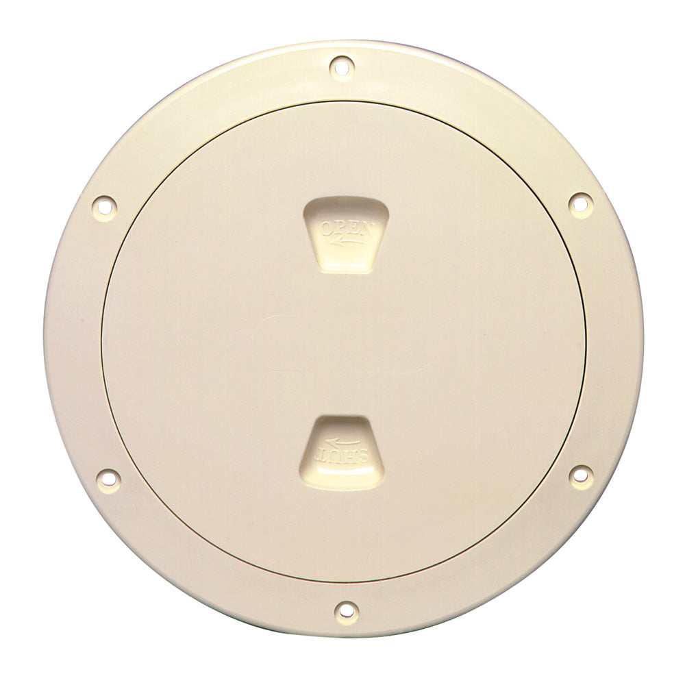 Suncoast Marine and Auto offers Beckson 6" Smooth Center Screw-Out Deck Plate - Beige [DP60-N]