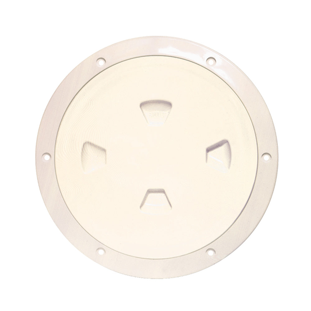 Suncoast Marine and Auto offers Beckson 8" Smooth Center Screw-Out Deck Plate - Beige [DP80-N]