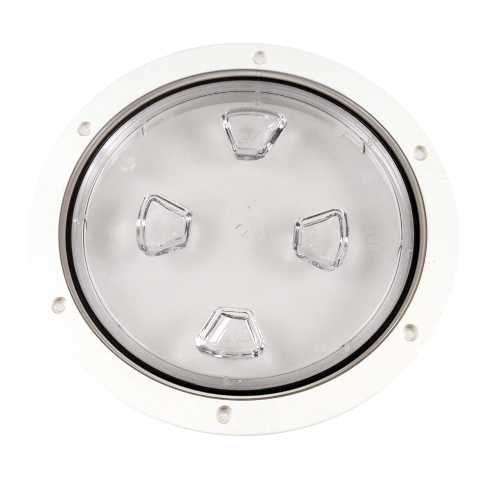 Suncoast Marine and Auto offers Beckson 8" Clear Center Screw-Out Deck Plate - White [DP80-W-C]