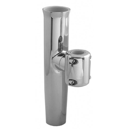 Suncoast Marine and Auto offers TACO Stainless Steel Clamp-On Adjustable Rod Holder - Fits 1-11/16" & 1-15/16" O.D. Pipe [F16-2630POL-1]