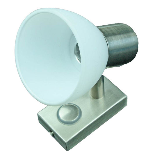 Suncoast Marine and Auto offers Lunasea LED Wall Mount Light Fixture - Touch Dimming - Brushed Nickel - Warm White - 3W [LLB-33EW-81-OT]