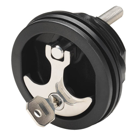 Suncoast Marine and Auto offers Whitecap Compression Handle - Nylon Black/SS - Locking [6228BC]