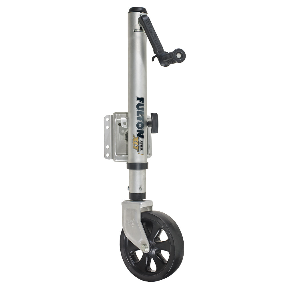 Suncoast Marine and Auto offers Fulton XLT 1500 lbs. Swing Away Bolt-On Jack w/12" Travel & 8" Poly Wheel - Sharkskin Finish [141133]
