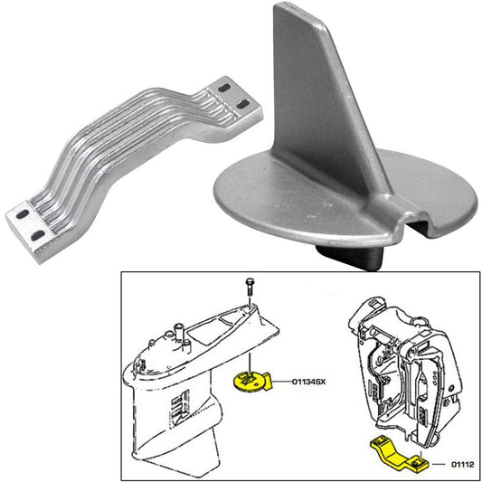 Tecnoseal Anode Kit w/Hardware - Yamaha 150-200HP Left Hand Rotation - Aluminum [21102AL] - Suncoast Marine & Auto Supply 