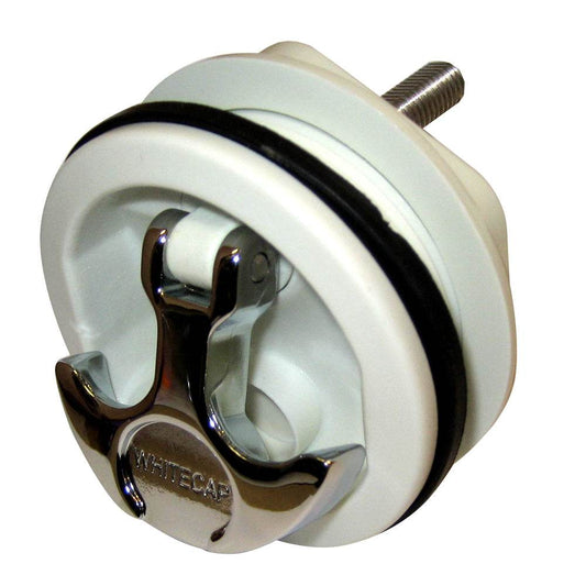 Suncoast Marine and Auto offers Whitecap T-Handle Latch - Chrome Plated Zamac/White Nylon - No Lock - Freshwater Use Only [S-0230WC]