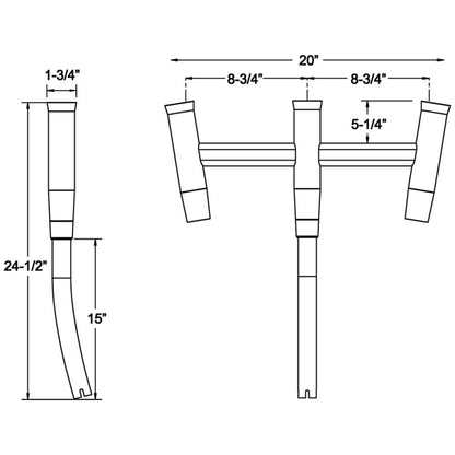 Suncoast Marine and Auto offers TACO Kite Fishing 3-Rod Cluster [F31-0770BSA-1]