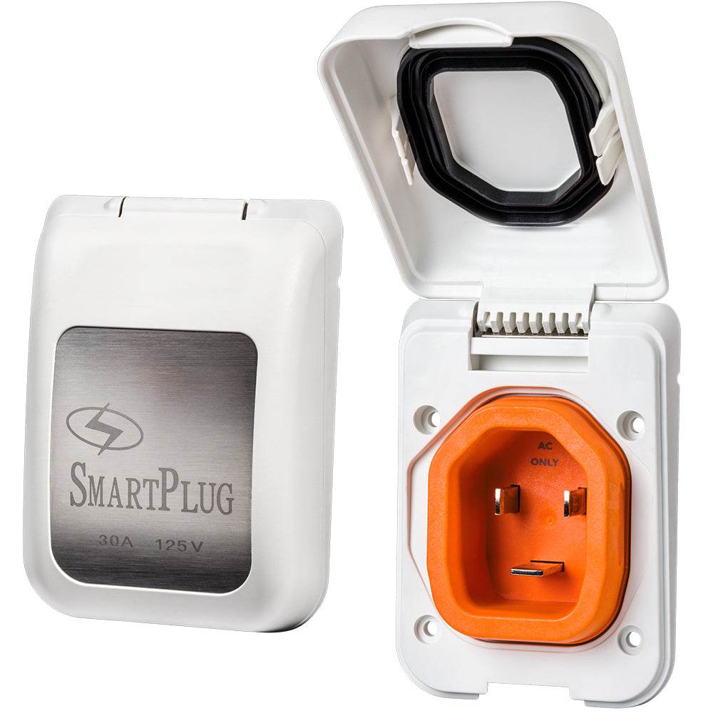 SmartPlug 30 AMP Male Non-Metallic Inlet Cover - White [BM30PW] - Suncoast Marine & Auto Supply 