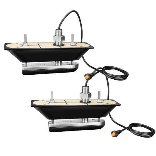Garmin GT30-THP SS Thru-Hull Pair DownVu/SideVu Scanning Transducer w/Temp f/Hull Deadrises 5-25 [010-01961-11] - Suncoast Marine & Auto Supply 