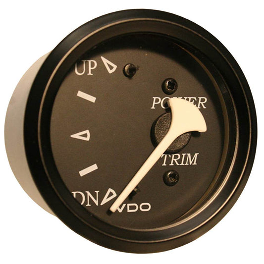 VDO Cockpit Marine Trim Gauge - f/Evinrude and Johnson Engines - Black Dial/Bezel [382-11804] - Suncoast Marine & Auto Supply 