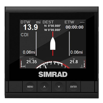 Suncoast Marine and Auto offers Simrad IS35 Digital Display [000-13334-001] The IS35 has a bright 3.5-inch display, auto-configures data, monitors up to two engines, and has pre-set pages for engine, fuel, cruising, steering, and depth