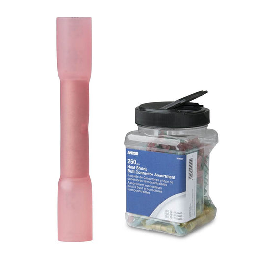 Suncoast Marine and Auto offers Ancor 22-18 AWG Heat Shrink Butt Connector - 250-Pieces - Jar [309001]