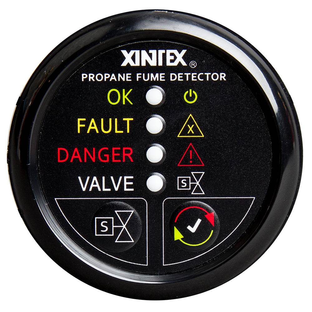 Fireboy-Xintex Propane Fume Detector w/Automatic Shut-Off Plastic Sensor - No Solenoid Valve - Black Bezel Display [P-1BNV-R] - Suncoast Marine & Auto Supply 