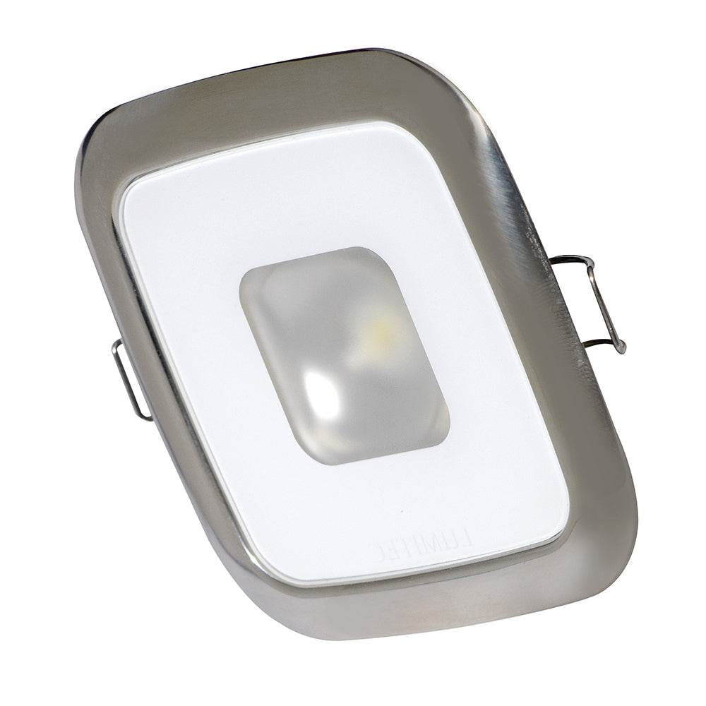 Suncoast Marine and Auto offers Lumitec Square Mirage Down Light - Warm White Dimming - Hi-CRI - Polished Bezel [116119]