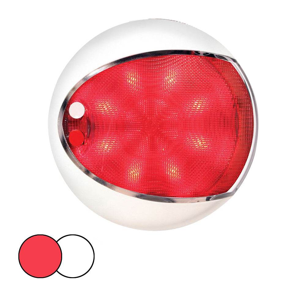 Suncoast Marine and Auto offers Hella Marine EuroLED 130 Surface Mount Touch Lamp - Red/White LED - White Housing [959950121]